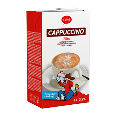 Tere kõrgkuumutatud cappuccino piim 1,0 l 