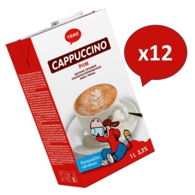 Tere kõrgkuumutatud cappuccino piim 1Lx12