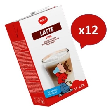 Tere kõrgkuumutatud latte piim 1Lx12